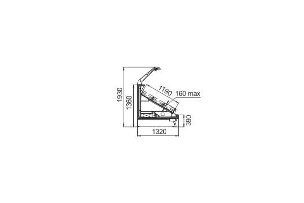 Фруктово-овощная холодильная горка Indiana VF MC 130 VF self M Hitline