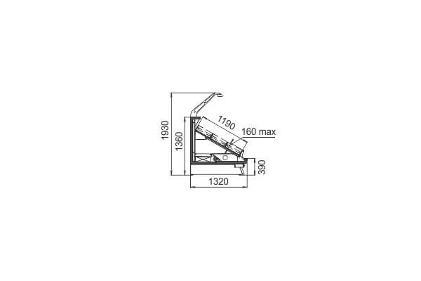 Фруктово-овощная холодильная горка Indiana VF MC 130 VF self M Hitline