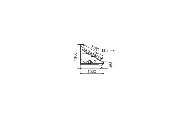 Фруктово-овощная холодильная горка Indiana VF MC 130 VF self M Hitline