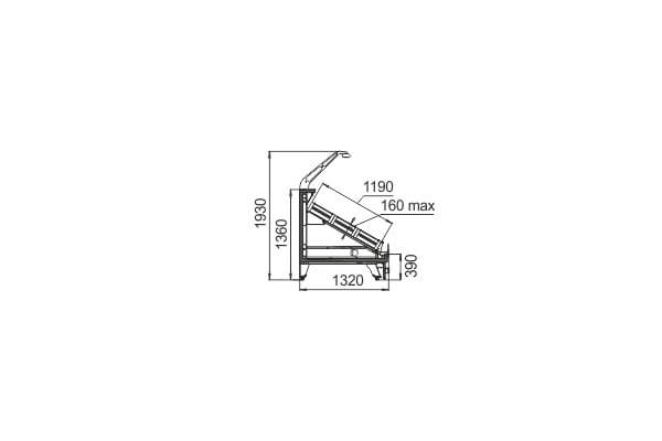 Фруктово-овощная холодильная горка Indiana VF MC 130 VF self M Hitline