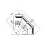 Холодильная витрина для самообслуживания Missouri MC 120 cascade self M — угловые элементы Hitline