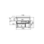 Специализированная витрина Missouri MC 120 patisserie СН SP M/A для кондитерских изделий Hitline