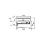 Специализированная витрина Missouri MC 120 patisserie СН SP M/A для кондитерских изделий Hitline