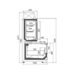 Комбинированная шкаф-бонета Alaska combi 2 AHV 110 LT D/C A со встроенным компрессором Hitline