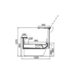 Гастрономическая витрина Missouri сold diamond MC 126 deli PS/self M с максимальной глубиной выкладки товара Hitline