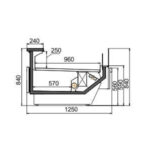 Охлаждаемая витрина с панорамным остеклением Missouri enigma MC 125 deli OS/self M Hitline