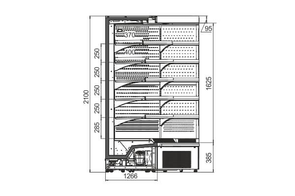 Холодильная горка Indiana medium AV 070 MT O M/А — угловые элементы Hitline