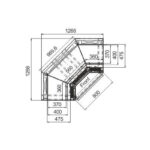 Холодильная горка Indiana medium AV 070 MT O M/А — угловые элементы Hitline