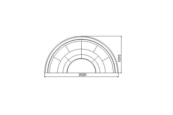 Полу-вертикальная горка Missouri cold diamond island MO 095/101 deli M/A Hitline