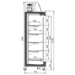 Низкотемпературный шкаф с энергоэффективными дверями Louisiana AV 075 LT D A Hitline