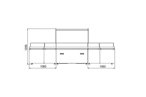 Специализированная витрина Missouri VF MC 110 VF self M для продажи овощей и фруктов Hitline