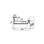 Гастрономическая витрина Missouri сold diamond MC 126 deli PS/self M с максимальной глубиной выкладки товара Hitline