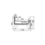 Гастрономическая витрина Missouri MC 120 deli PP/self M Hitline