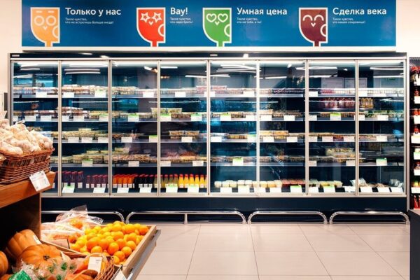 Холодильные горки Tesey ESC Brandford с дверями из стеклопакетов