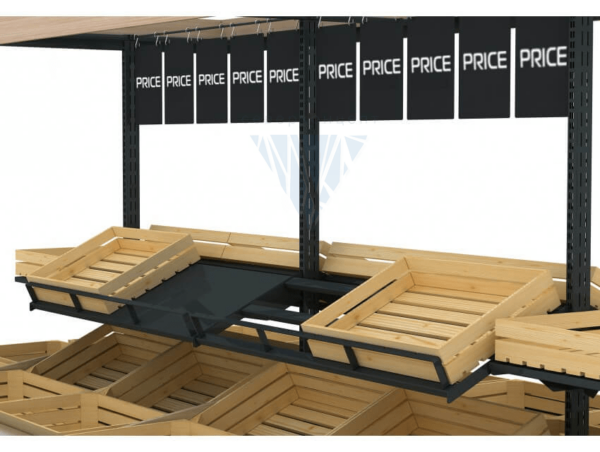 Гондола для овощей и фруктов (тип 8) V-light с фризом