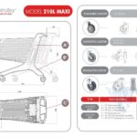 Rabtrolley MAXI Basic 210L, Rabtrolley MAXI Valzer 210л пластиковая тележка для магазина