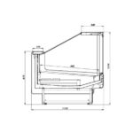 Холодильные витрины Aurora SQ Brandford с прямым фронтальным стеклом