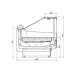 Холодильные витрины Aurora SQ Brandford с прямым фронтальным стеклом