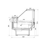 Гастрономические холодильные витрины Aurora Slim SQ Brandford с выкладкой 800мм