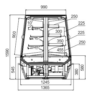 Витрина для промоакций Indiana vision AI 125 MT D A Hitline