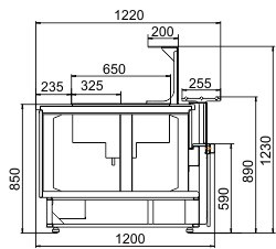 Линия раздачи Missouri NC 120 heat BM L/self SL Hitline