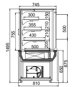 Кондитерская витрина Dakota AC 085 patisserie OS/self A Hitline