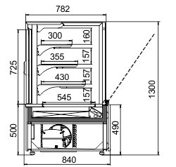 Кондитерская витрина Dakota AC 085 patisserie OS 130 A Hitline