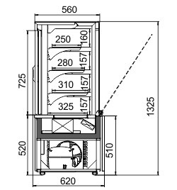 Кондитерская витрина Dakota AC 060 patisserie OS A Hitline