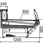 Витрина Symphony MG 120 fish PS/OS/self/T/T2 M/A Hitline