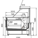 Витрина Missouri MC 120 sushi/pizza PP/PS/L/self M Hitline
