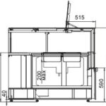 Витрина Missouri NC 120 heat BM PP/PS/L/self  угловые элементы Hitline