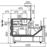 Витрина Missouri MC 120 sushi/pizza combi L M Hitline