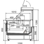 Витрина Missouri MC 120 sushi/pizza PP/PS/L/self M Hitline
