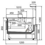 Витрина Missouri MC 120 sushi/pizza PP/PS/L/self M Hitline