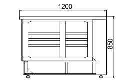 Линия раздачи Missouri NC 120 self SL N  угловые элементы Hitline