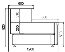 Витрина Missouri NC 120 cash desk Hitline