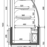 Кондитерская витрина Dakota snack AG 080 patisserie OS A Hitline