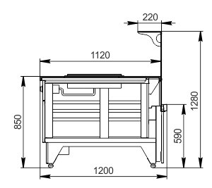 Витрина Missouri NC 120 pan PP/L Hitline