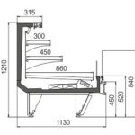 Витрина Missouri cold diamond MC 115 cascade M/A Hitline