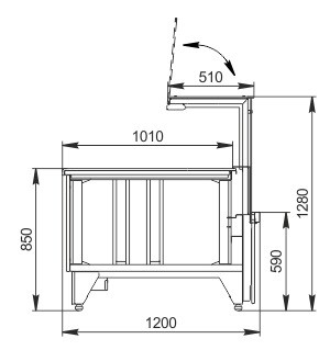 Витрина Missouri NC 120 pan PP/L Hitline