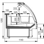 Витрина Sphere NG 115 heat BM Hitline