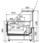 Витрина Missouri MC 120 sushi/pizza PP/PS/L/self M Hitline