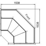 Витрина Missouri АC 120 deli PP/PS/self A  угловые элементы Hitline