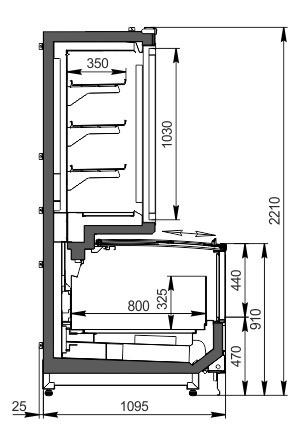 Витрина для замороженных продуктов Alaska combi MHV 110 LT D/C M Hitline