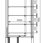 Кондитерский шкаф Kansas А4SG 070 patisserie R 1HD Hitline