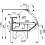 Витрина Georgia AG 120 deli PS/self A Hitline