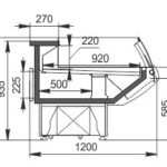 Витрина Georgia AG 120 deli PS/self A Hitline