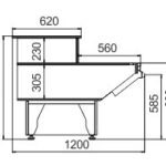 Витрина Georgia NG 120 cash desk Hitline