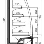 Полувертикальная витрина Indiana eco MSV 070 MT O M/A Hitline