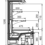 Полувертикальная витрина Indiana eco MSV 070 MT O M/A Hitline